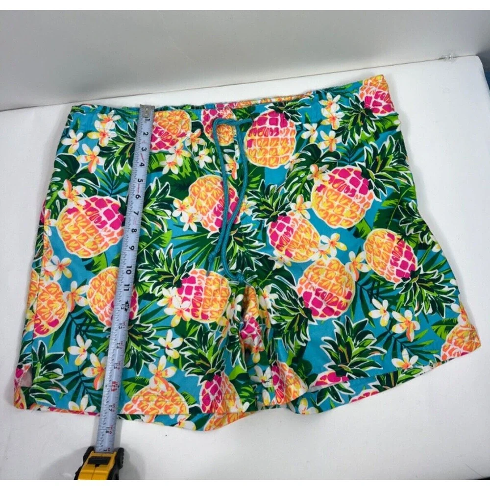 George‎ Swim Trunks Mens Sz L (36-38) Colorful Pineapple Lined Surf Casual Beach